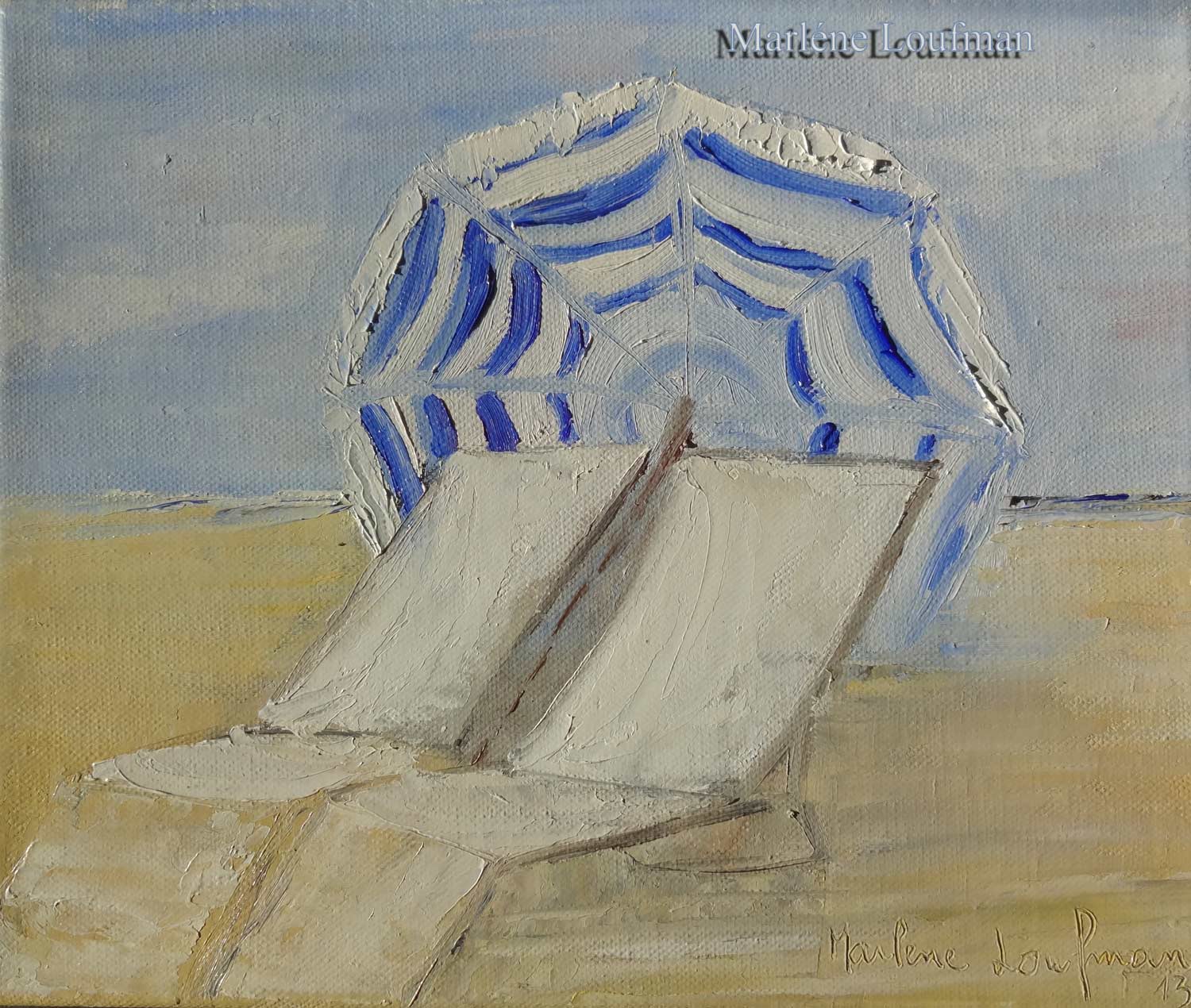 N&deg; 4 - Peinture de chaises longues pour couple de Marl&egrave;ne Loufman